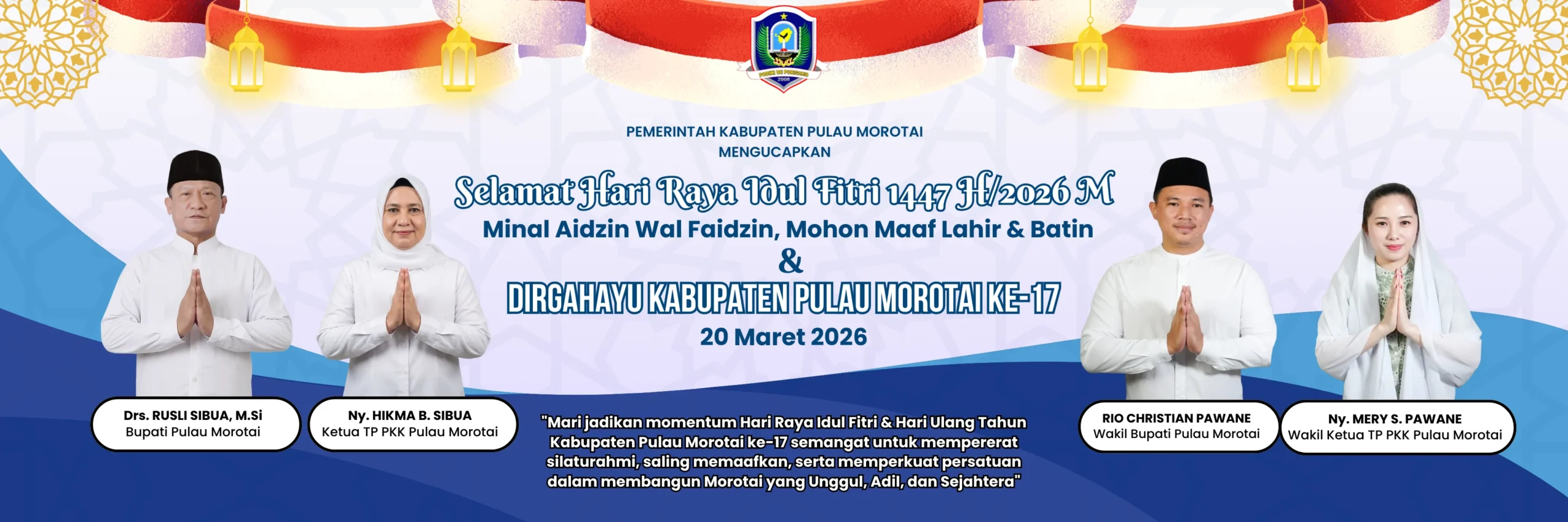 Bupati Morotai Imbau Warga Tahan Diri Jaga Kondusivitas di Tengah