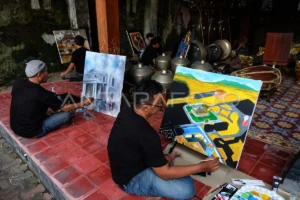 Lukis Sungai Bengawan Solo, SBY gunakan teknik seniman legendaris Affandi: Eksperimen Finger Painting di Solo