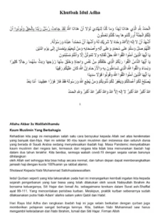 5 Contoh Khutbah Idul Adha Singkat 5 Menit yang Mengharukan
