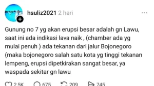 Gunung Lawu Hoaks: Badan Geologi ESDM Tegaskan Erupsi Besar Tidak Benar