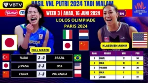 Update Klasemen VNL 2026 Putri & Hasil Tadi Malam