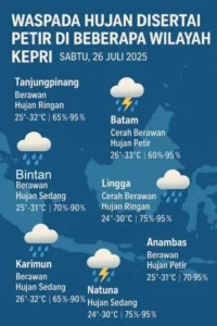 Prakiraan Cuaca 26 Juli 2026: 5 Wilayah Indonesia yang Harus Siapkan Dirinya untuk Hujan Lebat