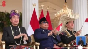 Prabowo Ditemani Gibran-Jokowi, Atraksi Jet Tempur Mengagumkan di HUT ke-81 RI