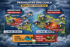 Prakiraan Cuaca Indonesia Sabtu: 5 Wilayah Berpotensi Hujan Lebat